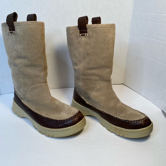 Sperry Top Sider Womans Suede Leather Boots Size 7 Med Fur Lined 9832916 - Picture 3 of 10